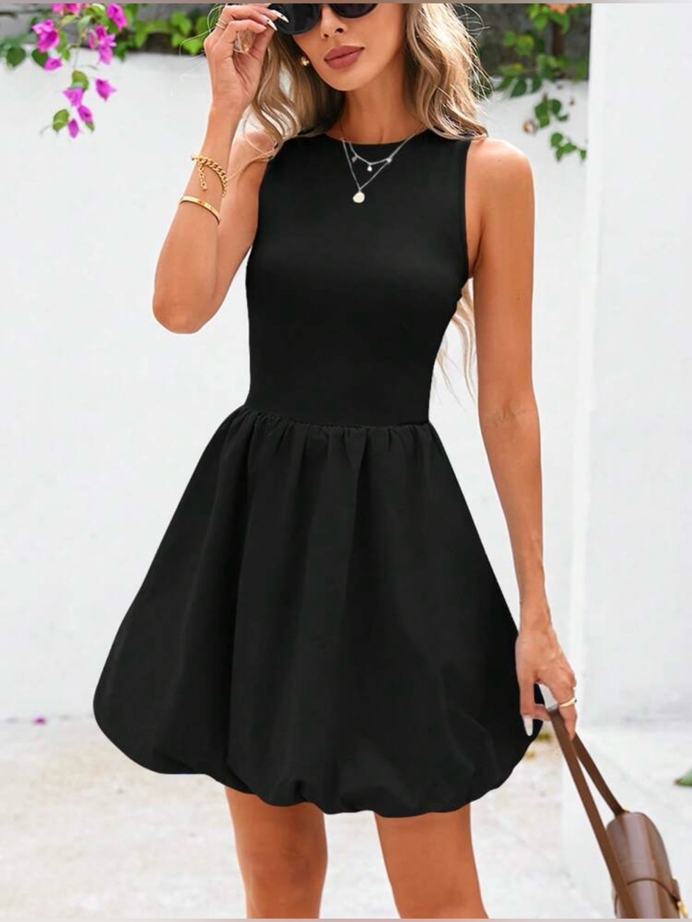 NWT! Short Cocktail Dress Sleeveless Bubble Sundress. Size L - Picture 3 of 12